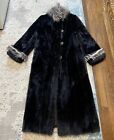 Christian Louboutin La Flamme Dark Brown Mink Fur Coat With Fox Fur Trim