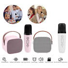 Mini Karaoke Machine Bluetooth Speaker W/ Wireless Microphone Portable for Kids