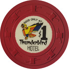 Las Vegas Thunderbird Hotel Bob Taylor 1$ Vintage Casino Chip - Excellent Cond.