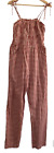 Sincerely Jules Gingham Jumpsuit Size S Rust Red & Cream Check Pants Pockets NWT