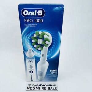 Oral-B Pro 1000 Rechargeable Electric Toothbrush, with Pressure Sensor - White