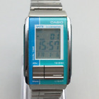 Vtg Casio Futurist Digital Watch Women 26mm Silver Tone 2900 LA-201W New Battery