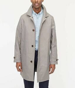 JCREW trench coat jacket houndstooth Ludlow taupe tan beige rain slim beltless
