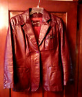 Vintage Etienne Aigner Women's Oxblood Burgundy Genuine Leather Jacket