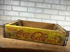 Yellow Coca Cola Soda Bottle Wooden Wood Crate 1967 Chattanooga TN