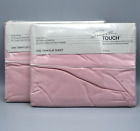 Smooth Touch Twin Flat Sheets Lot of 2 Vintage JC Penney New Sealed Lt Wine USA