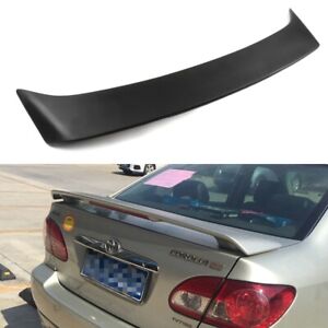 Trunk Spoiler Wing Matte Black For 2003-2008 Toyota Corolla With Lights (For: 2005 Toyota Corolla)