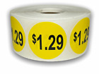 Yellow $1.29 Labels 1.5