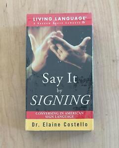Sealed VHS Say it by Signing 2000 American Sign Language Dr. Elaine Costello