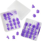 Fondant Letter and Number Stamp Set - Small Plastic Fondant Cutters Make It Easy