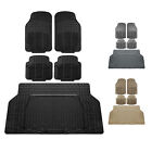 Trimmable Rubber Car Floor Mats Heavy Duty All Weather with Cargo Mat (For: 2011 Ford Flex Limited 3.5L)