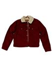 Levis Sherpa Womens Corduroy Trucker Jacket Color Authentic Red Dahlia 361360022