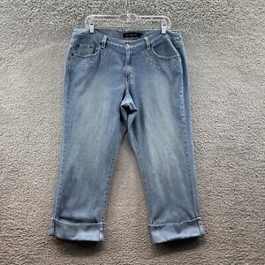 Calvin Klein Jean's Women's Size 16 Blue Denim Wide Leg Boot Topper Jeans