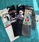 Riot Society NWT Lot Of 4 Shirts Retired Designs PAC Sun Surf Skate Streetware
