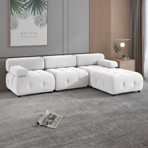 Modular Sectional Sofa with Rivet, Velvet Sectional Sofa Set for Living Room