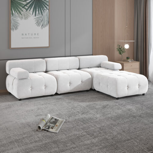 Modular Sectional Sofa with Rivet,4 Seater Couch,Modern Sofa Set For Living Room