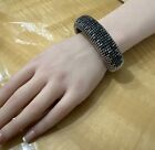 David Yurman Sterling Silver Black Diamond Tempo Style Flex Bracelet 🖤134.2...
