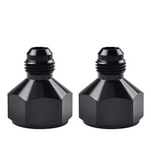Female AN8 AN10 to AN6 AN8 Male Flare Reducer Hose Fitting Adapter Black 2 Pcs