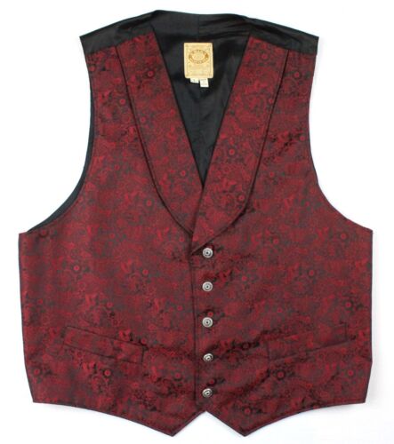 Wah Maker Frontier Clothing Western Button Front Vest Waistcoat Mens Large