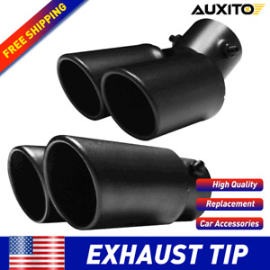 Black Dual Exhaust Tip 2.4