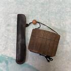 Japanese Antique Wooden INRO +  Tobacco Pipe Holder Edo Old Pill Case Japan