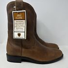 ARIAT ATS Mens Brown Leather Roper Cowboy Boots Size 10.5 Style 34125 DEADSTOCK