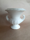 Vintage Made In USA #205 Pottery Vase Cream White URN planter Farmhouse Shabby