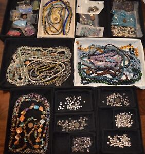Large-Huge Lot Jewelry Making BeadsNew:Silver,Stone,Wood,Chain,Crystal,Glass