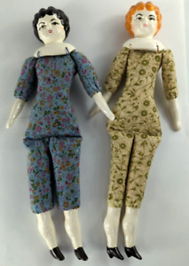 New ListingVintage Rare! Lot of 2 dolls: Low Brow China Head dolls 1940s, 13 Inch