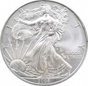 Better Date 2008 American Silver Eagle 1 Troy Oz .999 Fine Silver *595