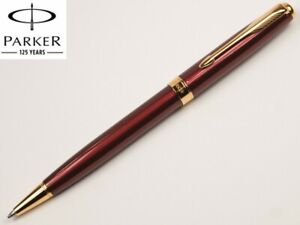 Parker Sonnet Ballpoint Pen Red Color Gold Clip With 0.7mm M Black Ink Refill