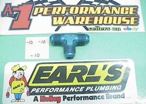 New Earl's Aluminum Male -10 AN Tee Adapter Fitting EAR982410 $32.00  #216