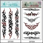 Tribal Armband Long Stripe Totem Flower Body Tattoo 1JN2