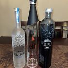 3 Top Shelf Premium Vodka Bottles: Stoli Elit Belvedere Lake Bartezek