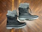 Boys Youth Size 5 Big Kids Dream Pairs Black Gray Snow Rain Boots Shoes