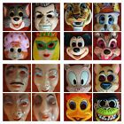 Vintage HALLOWEEN MASK LOT Of 16 Masks - Various Ages & Condition