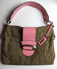 GUESS Handbag Shoulder Bag Pink and Brown
