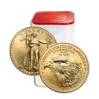 20 x 2024 1 oz Gold American Eagle $50 Coins (BU) in Mint Tube Roll of 20 #A582