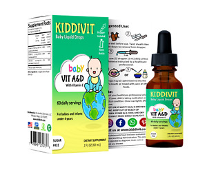 Kiddivit Baby Vitamin A&D Liquid Drops with Vitamin E - Sugar Free