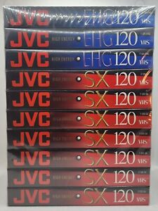 10 Pack of Blank JVC VHS Video Cassette Tapes (Brand New | NIB | Factory Sealed)