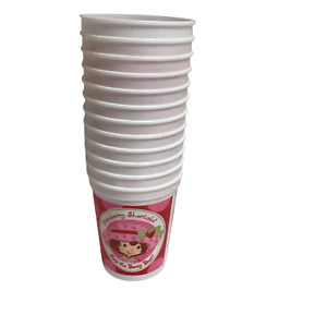 LOT 12 STRAWBERRY SHORTCAKE 17 OZ PLASTIC PARTY STADIUM CUPS - PARTY SUPPLIES