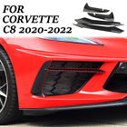 Carbon fiber Front Bumper Fog Light Lamp Trims cover for Chevrolet Corvette C8 (For: 2021 Corvette)