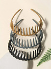 3 PCS Women Non-Slip Resin Hair Comb Hairband Headband Hoop With Teeth Headwear