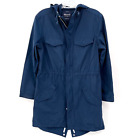 MADEWELL Women's Size XS Navy Blue Full-Zip/Snap Fielder Anorak Trench Jacket