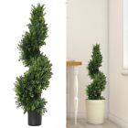 2 PCS Cedar Pine Artificial Topiary Tree Home Decor UV (Indoor/Outdoor) With Pot