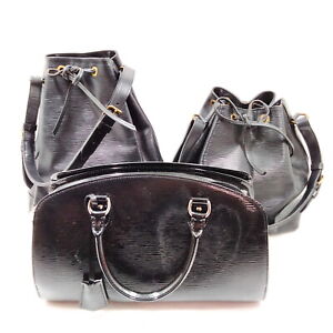 Louis Vuitton LV Shoulder Bag  Shoulder Bag Hand Bag 3 set Black Epi 2651376
