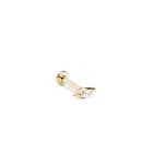 Tiny 14K REAL Solid Gold Diamond Spike Stud - Cartilage, Helix, Tragus, Conch