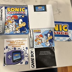 Sonic Advance Nintendo Game Boy Advance Gba COMPLETE Box manual Poster Inserts
