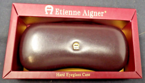New Etienne Aigner Burgundy Hard Eyeglass Case 6