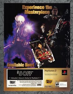 Onimusha 2 Best Buy Coupon Capcom Playstation 2 PS2 Vintage 2002 Print Ad Art